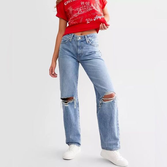 Levi’s 94 Baggy Distressed Wide Leg Casual Streetwear Indie Retro Jeans - Picture 1 of 13
